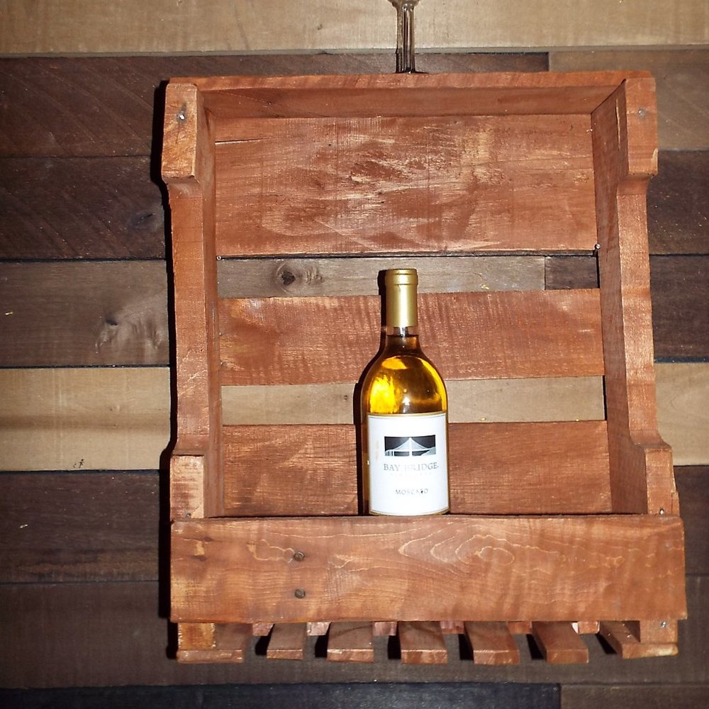 Handmade Rustic Wine Rack